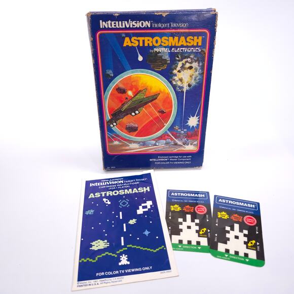 Mattel Intellivision Astrosmash Video Game With Box and Inserts - Picture 1 of 3